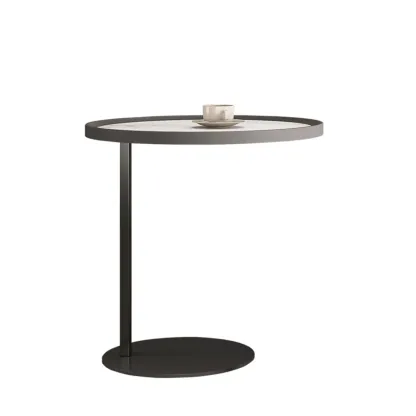 Gray Round Nesting Coffee Table with Storage, Lift Top Image - 5