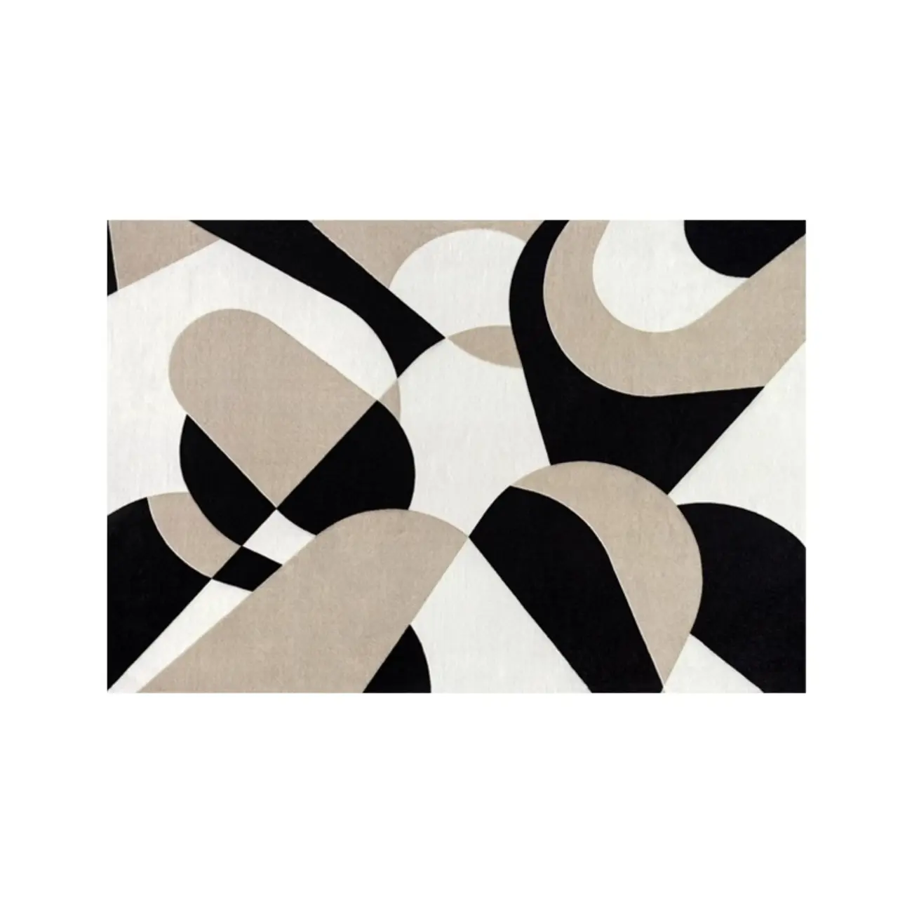 Casual Modern Loop Velvet Abstract Rectangular Area Rug Image - 2 | homeyfad