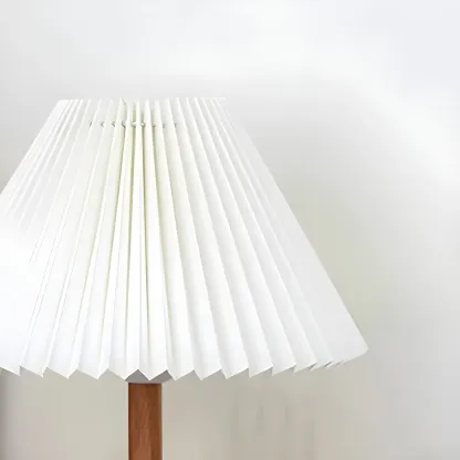 Natural Wood Table Lamp Plug In Electric LED for Bedroom Image - 7