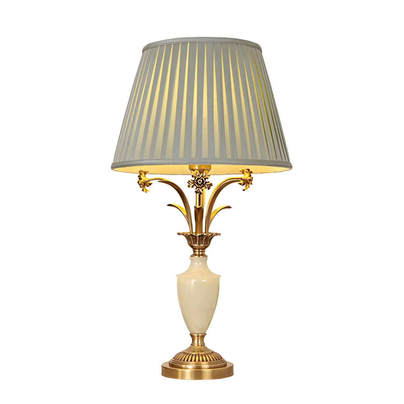 Green Elegant Metal Table Lamp Remote Control for Living Room Image - 5 | homeyfad