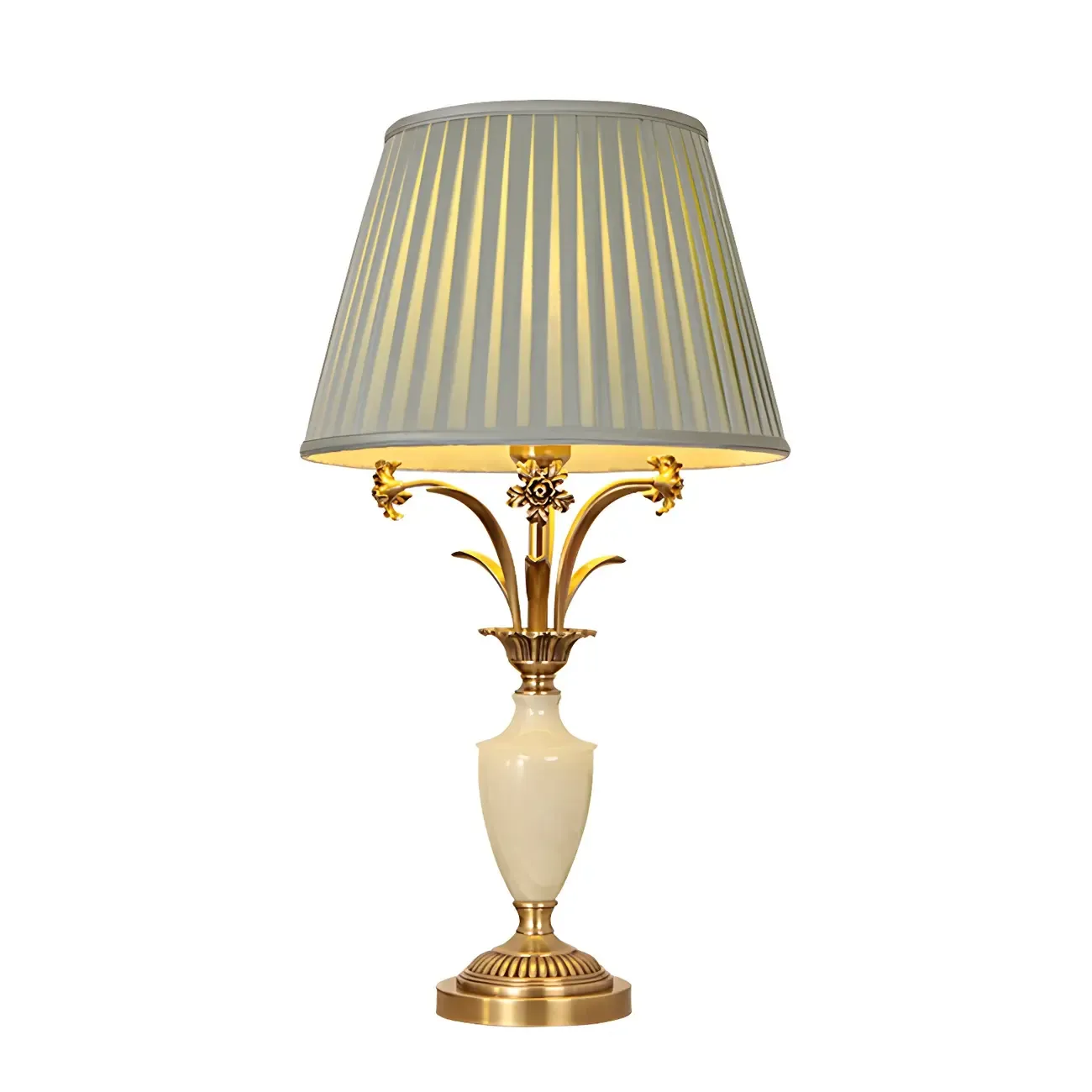 Green Elegant Metal Table Lamp Remote Control for Living Room Image - 5