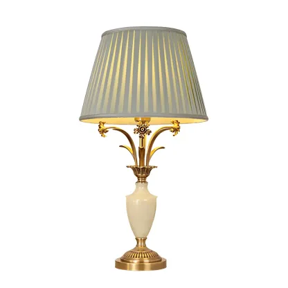 Green Elegant Metal Table Lamp Remote Control for Living Room Image - 5