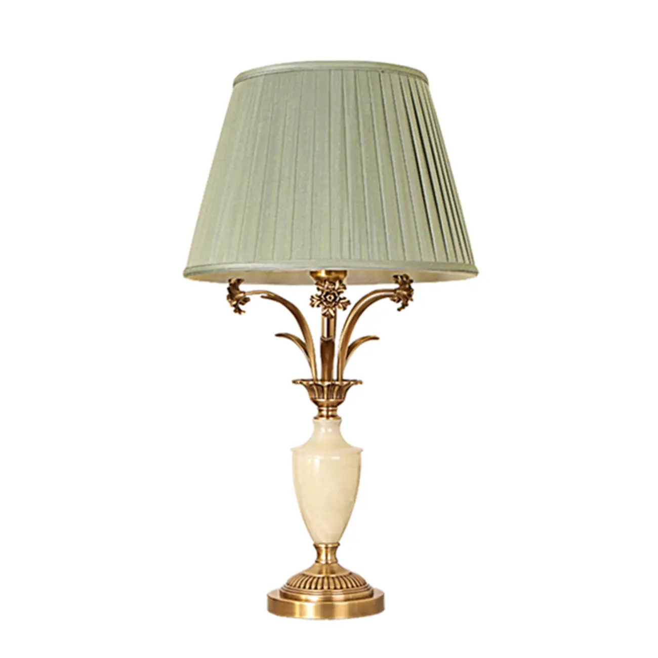 Green Elegant Metal Table Lamp Remote Control for Living Room Image - 6 | homeyfad