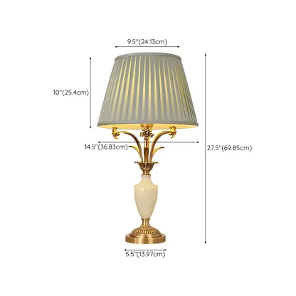 Green Elegant Metal Table Lamp Remote Control for Living Room #size