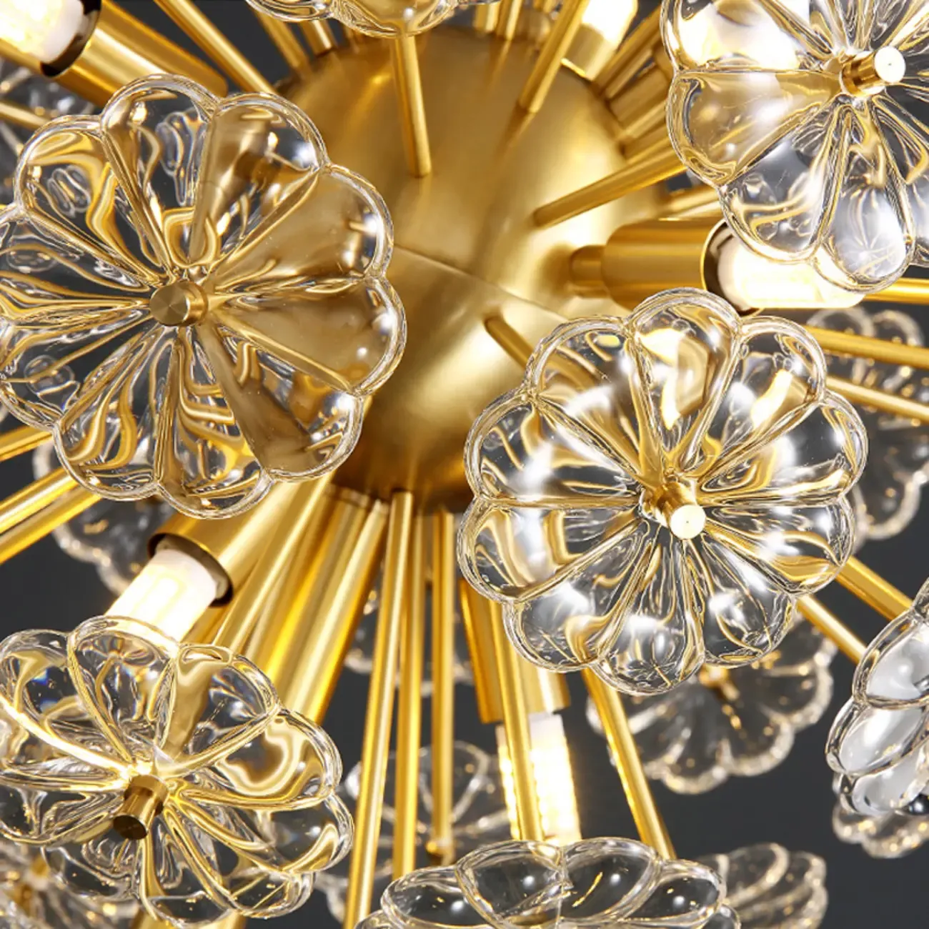 Glamorous Globe Crystal Table Lamp Gold Metal for Living Room Image - 5
