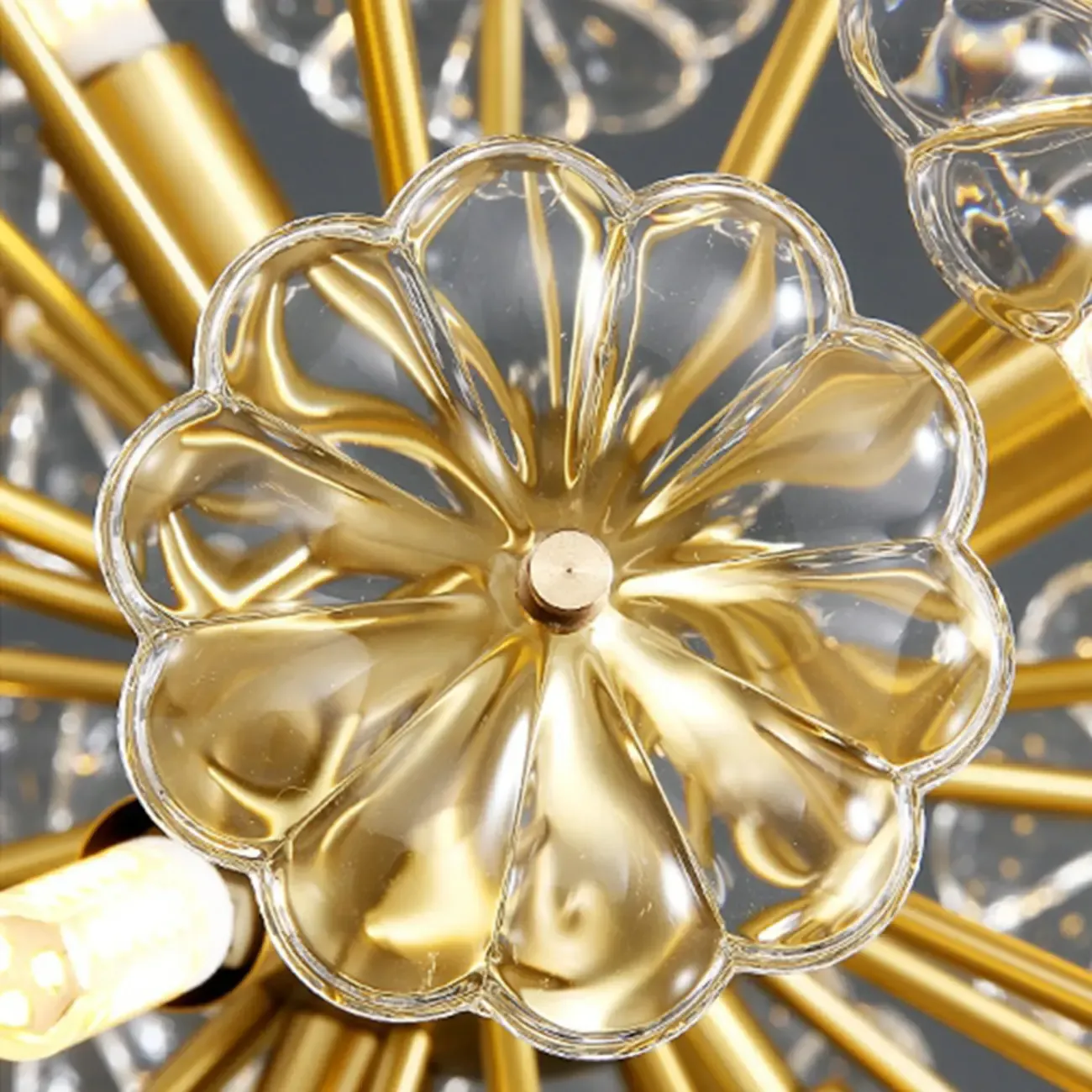 Glamorous Globe Crystal Table Lamp Gold Metal for Living Room Image - 6