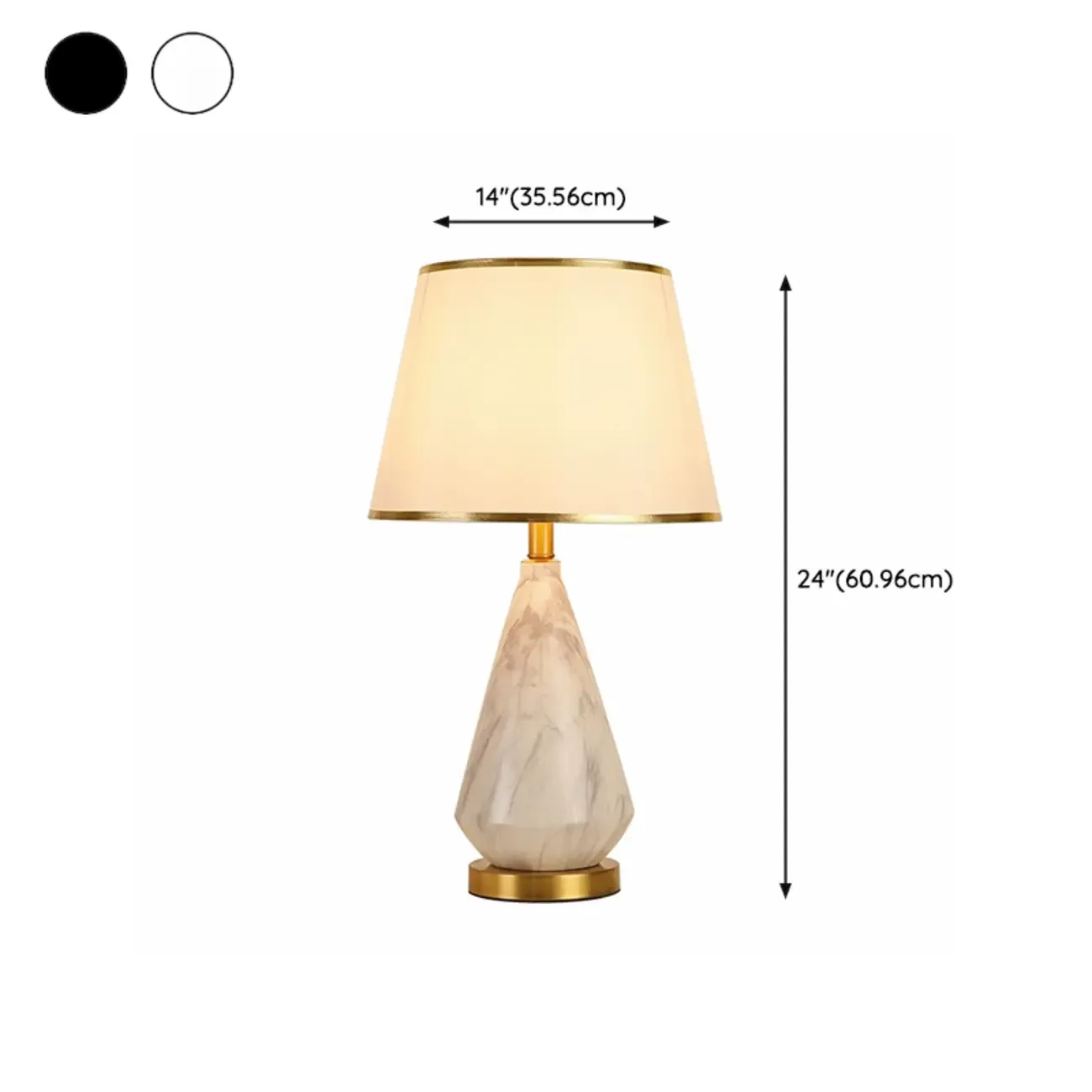 Modern White Geometric Metal Table Lamp for Residential Image - 14