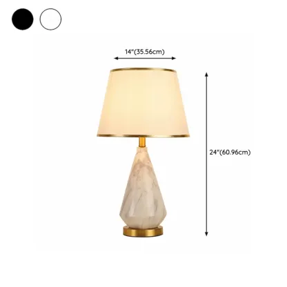 Modern White Geometric Metal Table Lamp for Residential Image - 14