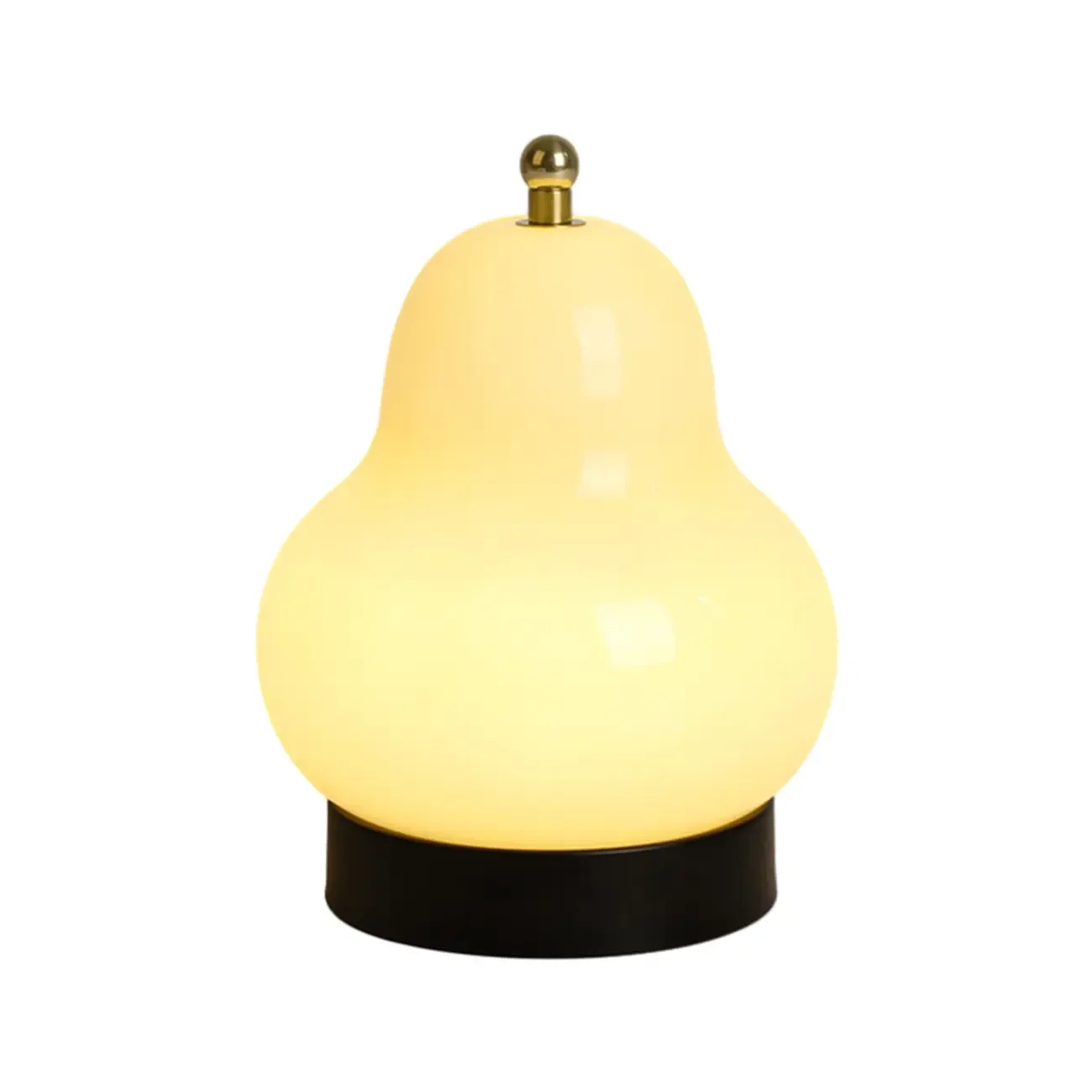 Cute Glass Pear Shape Bedside Lamp Direct Wired Electric Image - 7