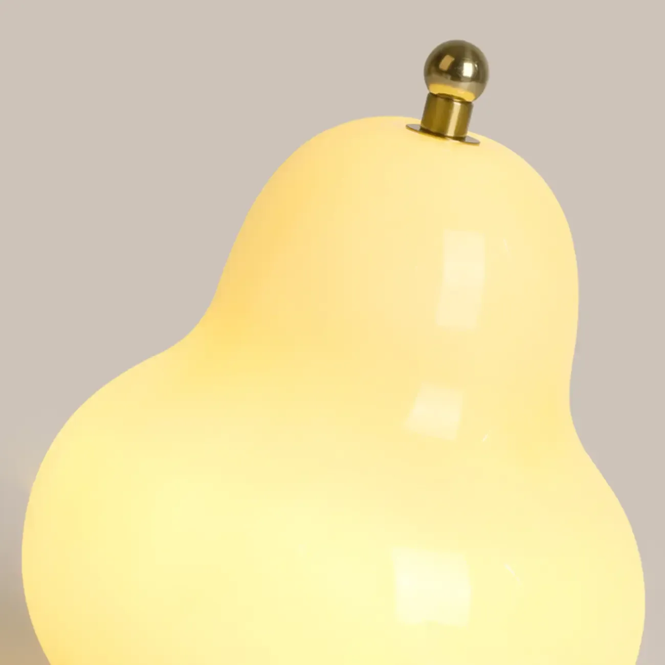 Cute Glass Pear Shape Bedside Lamp Direct Wired Electric Image - 12