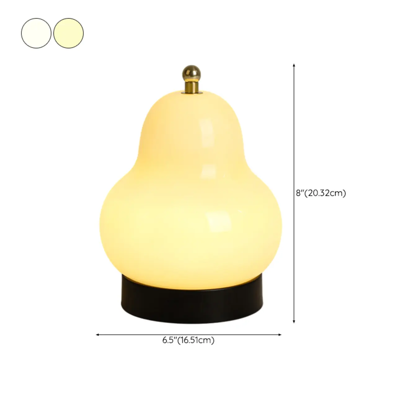 Cute Glass Pear Shape Bedside Lamp Direct Wired Electric #size | homeyfad
