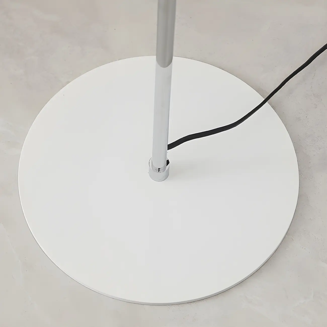 Minimalistic Geometric Off-White Metal Table Lamp for Bedroom Image - 7 | homeyfad