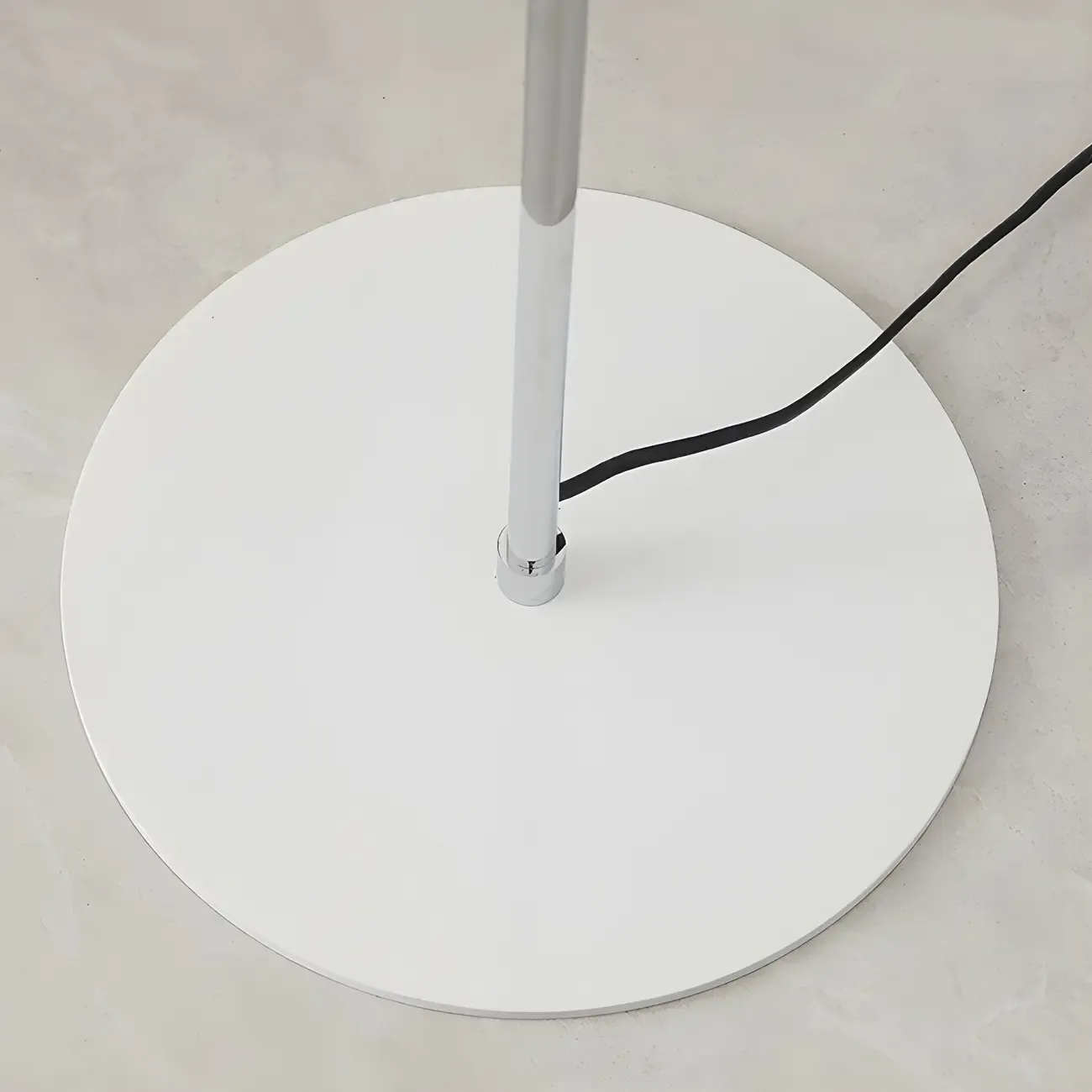 Minimalistic Geometric Off-White Metal Table Lamp for Bedroom Image - 7