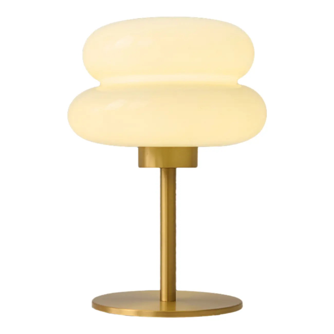 Modern Gold Metal Geometric Glass Table Lamp for Bedroom Image - 5 | homeyfad