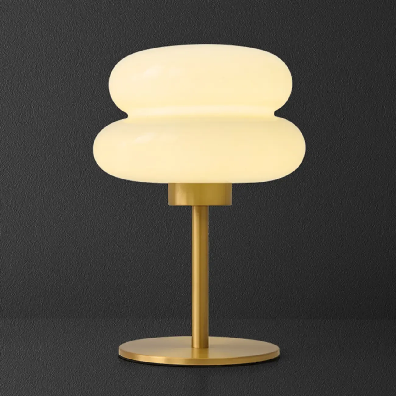 Modern Gold Metal Geometric Glass Table Lamp for Bedroom Image - 6