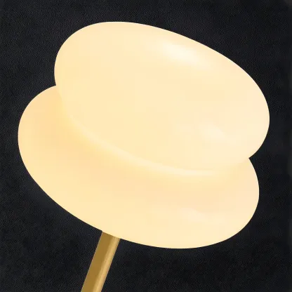 Modern Gold Metal Geometric Glass Table Lamp for Bedroom Image - 8