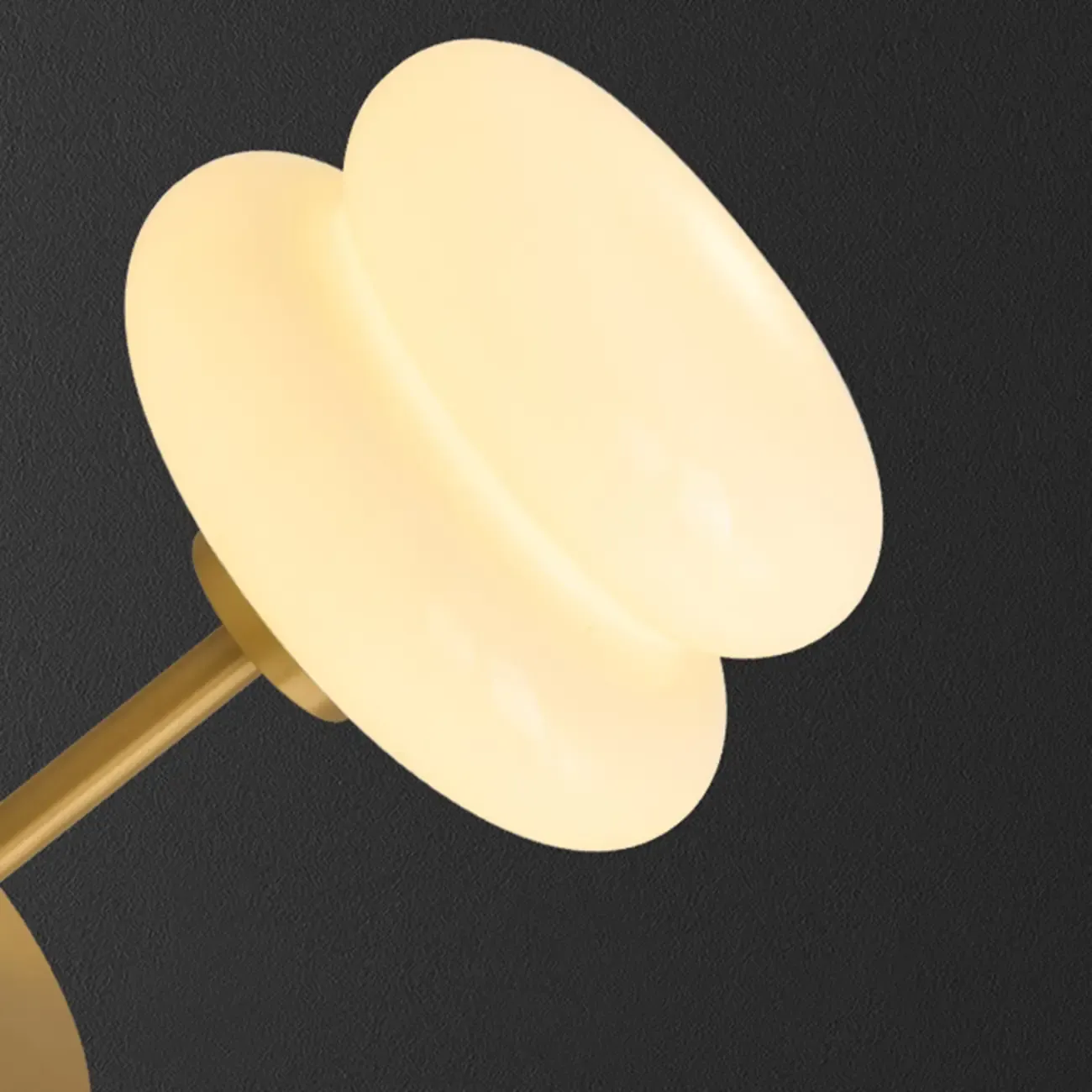 Modern Gold Metal Geometric Glass Table Lamp for Bedroom Image - 9