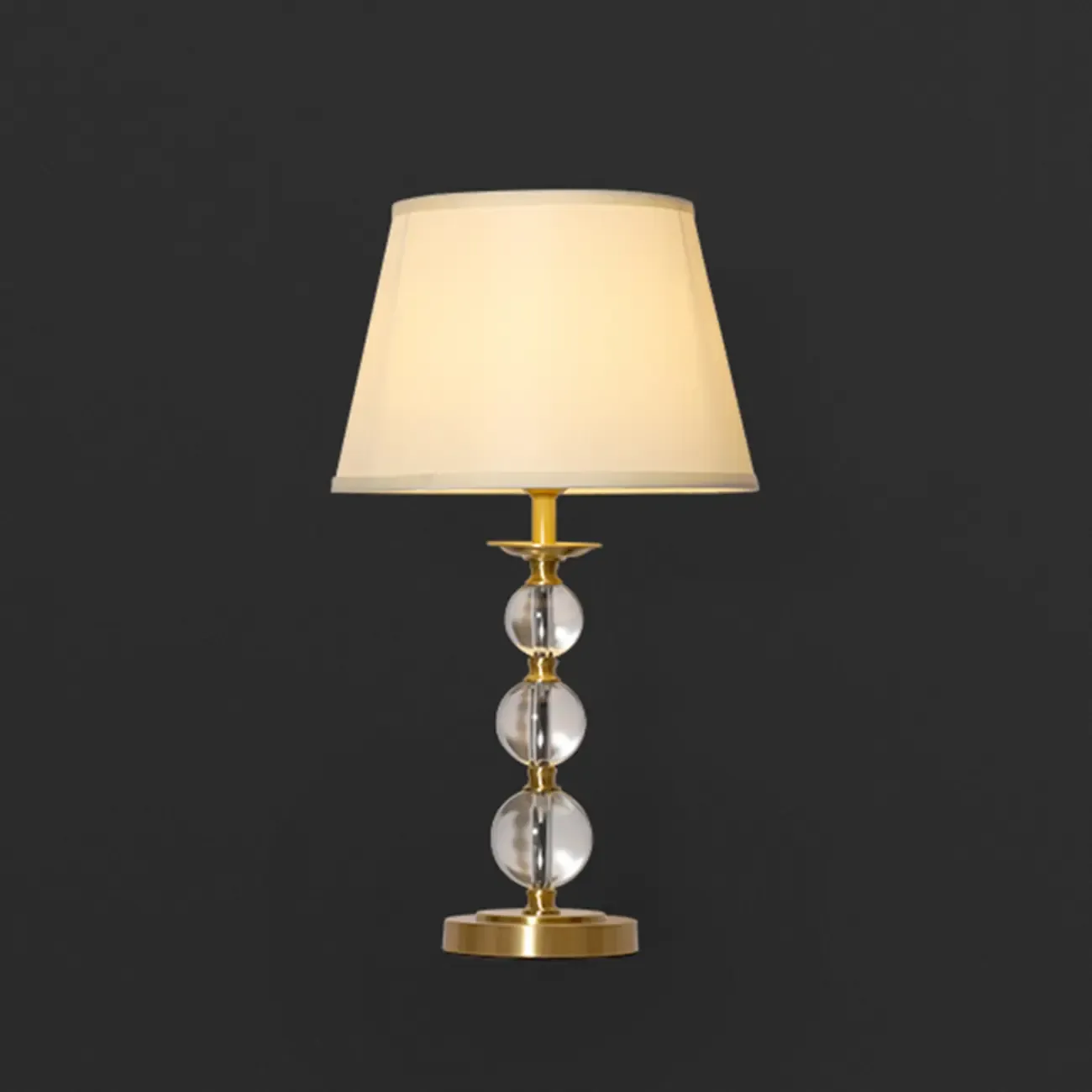 Geometric Crystal Gold Metal Table Lamp for Bedroom Image - 6