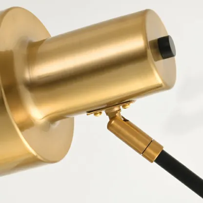 Gold Geometric Table Lamp Plug In Electric for Living Room Image - 6