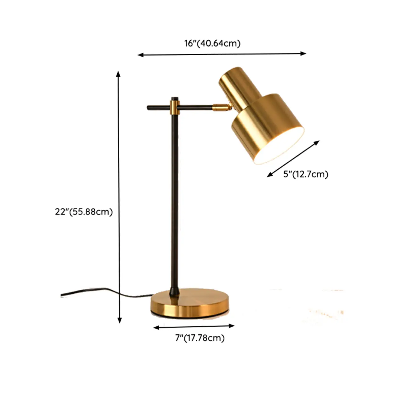 Gold Geometric Table Lamp Plug In Electric for Living Room #size | homeyfad