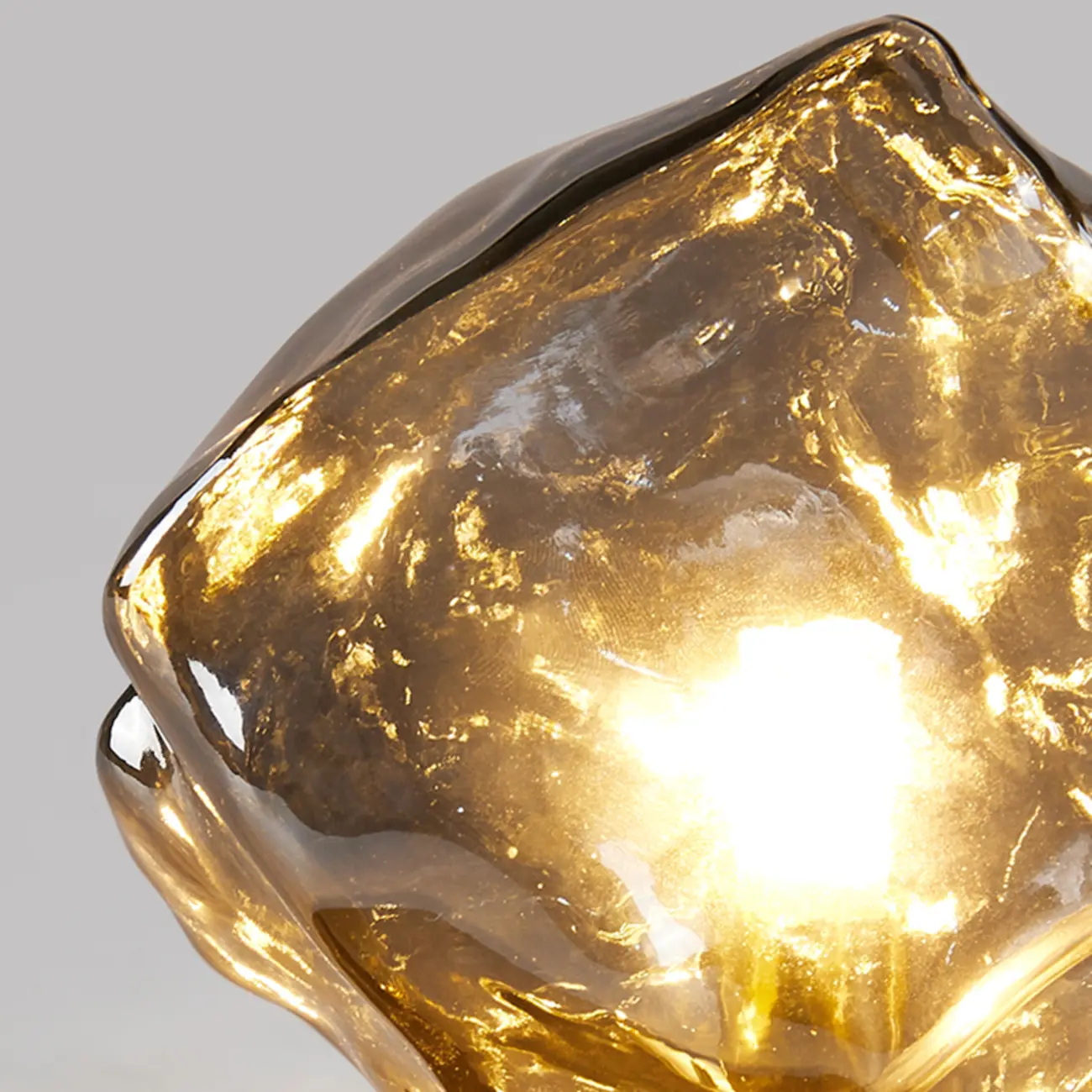 Stylish Wooden Base Glass Table Lamp Plug-In for Bedroom Image - 12 | homeyfad