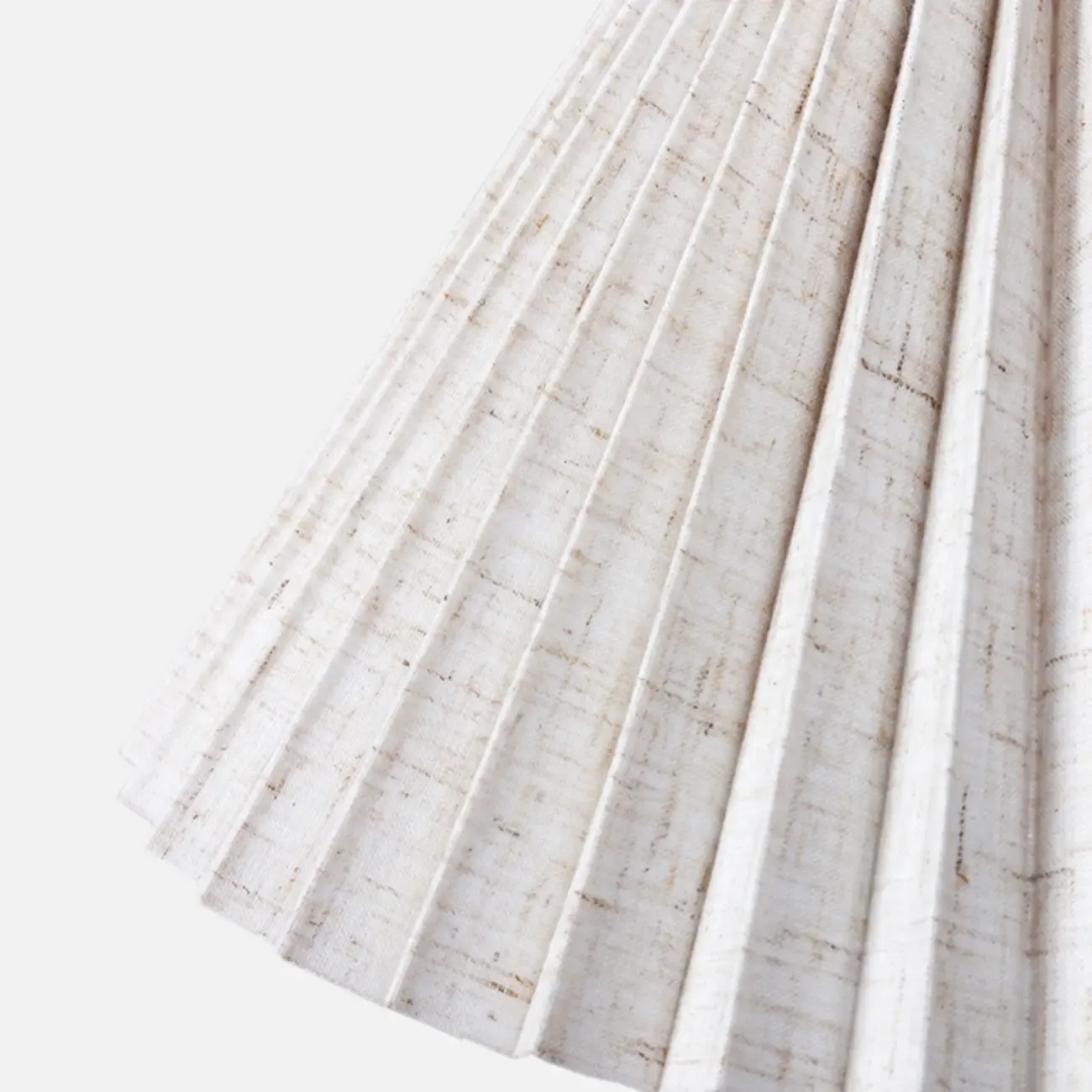 Vintage Wooden Pleated Shade Table Lamp for Bedroom Image - 4