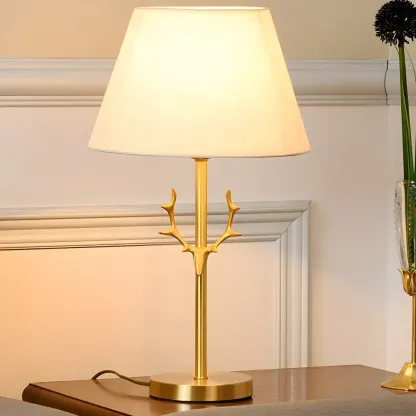 Modern Gold Metal Geometric Table Lamp for Residential Image - 1
