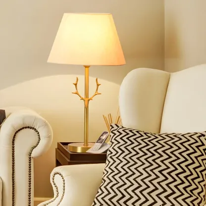 Modern Gold Metal Geometric Table Lamp for Residential Image - 4