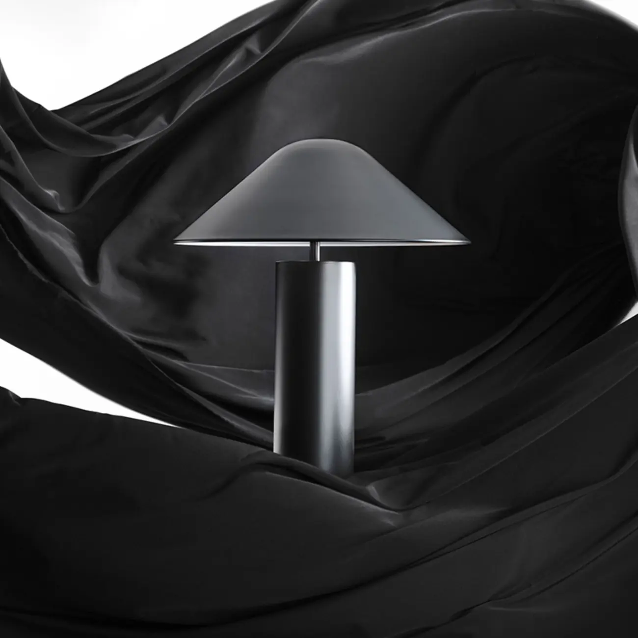 Modern Aluminum Cone Table Lamp for Bedroom Image - 3 | homeyfad