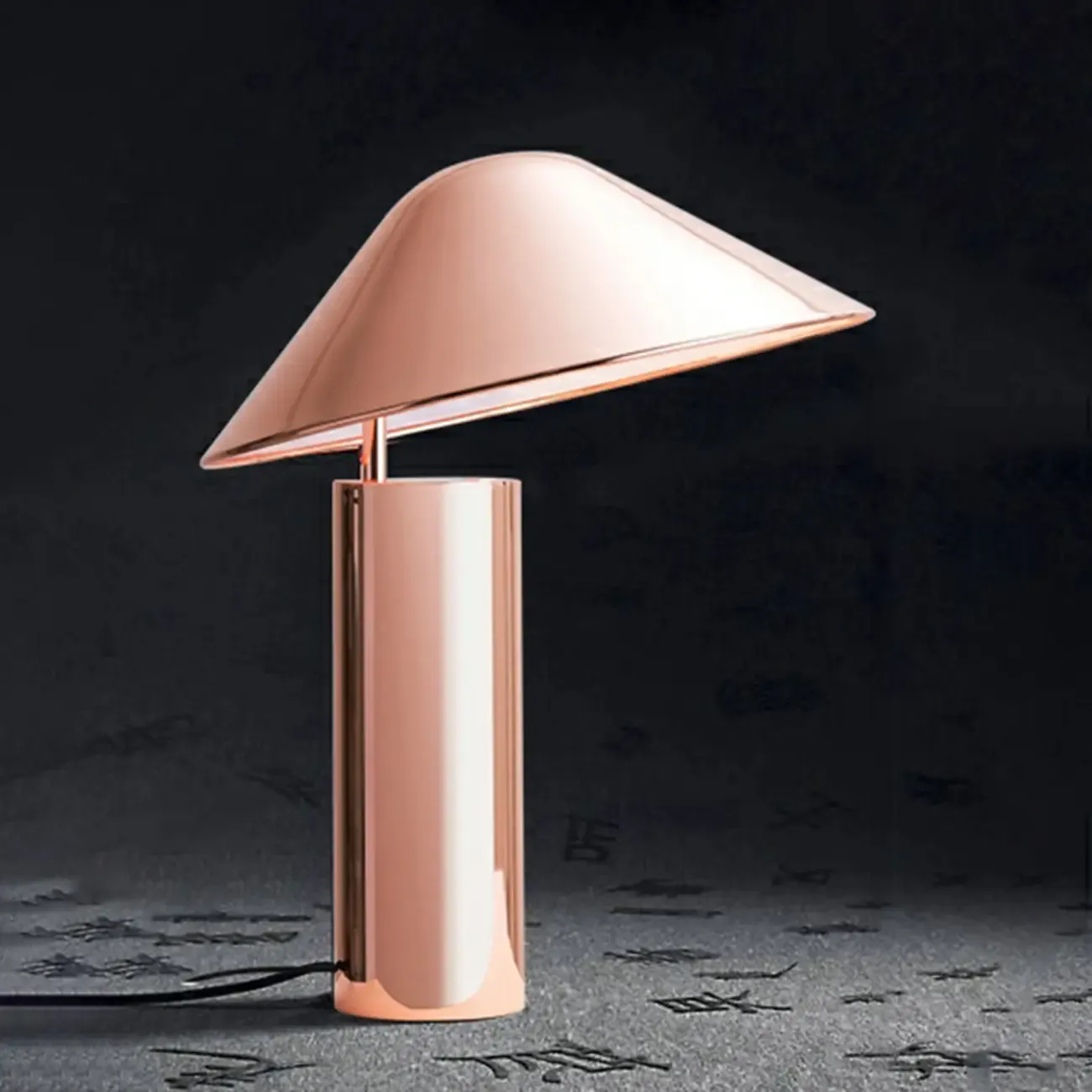 Modern Aluminum Cone Table Lamp for Bedroom Image - 4