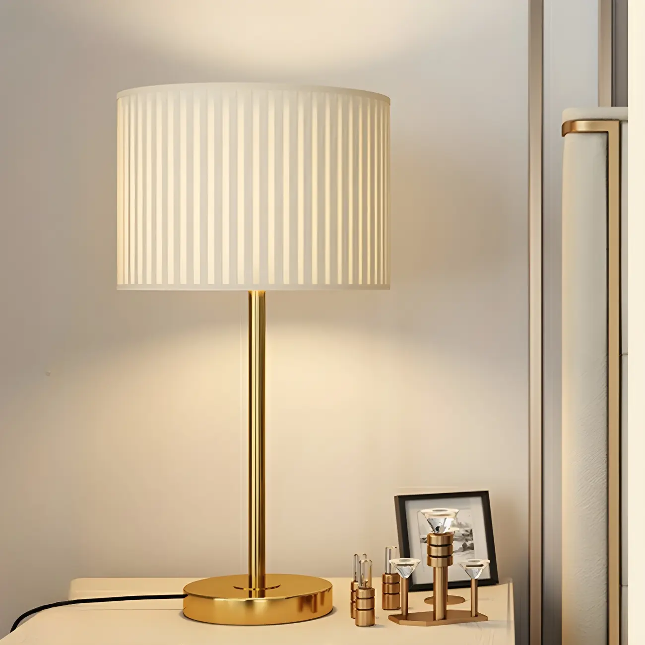 Contemporary Geometric Metal Table Lamp for Home Image - 4 | homeyfad