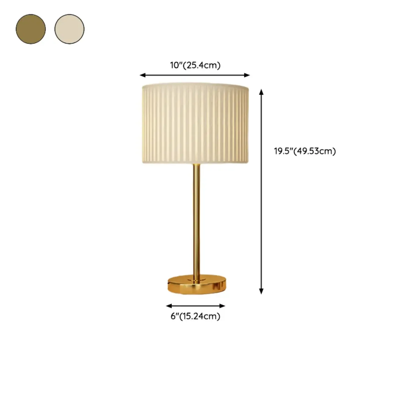 Contemporary Geometric Metal Table Lamp for Home #size