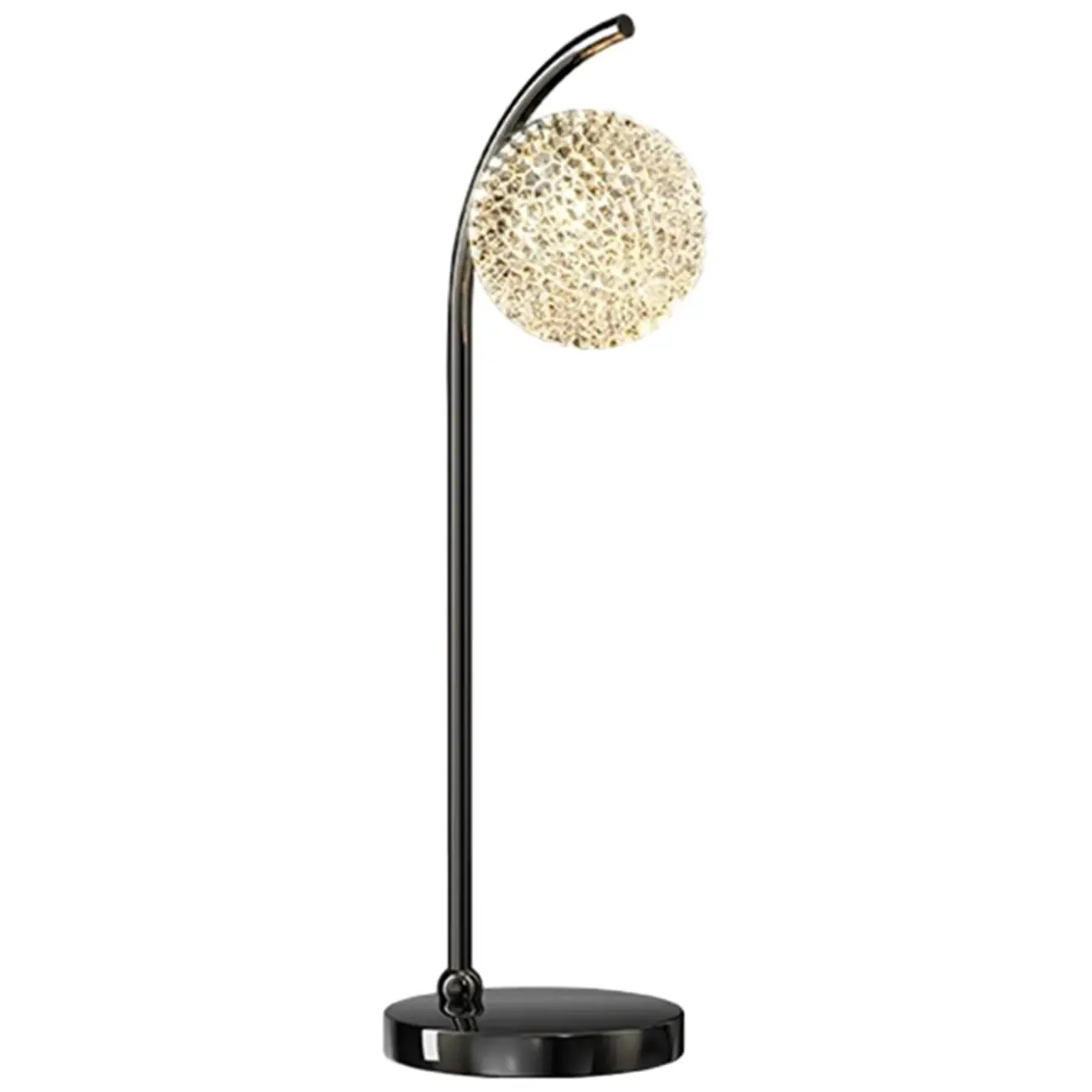 Sleek Tricolor Globe Metal Table Lamp for Bedroom Image - 5