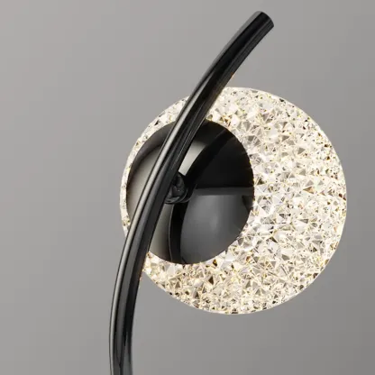 Sleek Tricolor Globe Metal Table Lamp for Bedroom Image - 6