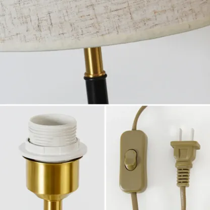 Modern Geometric Gold Table Lamp for Living Room Image - 10