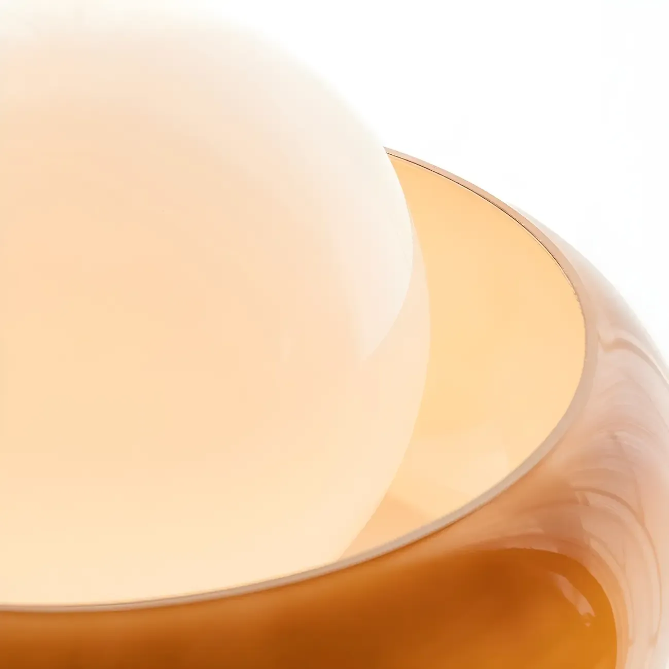 Simple Orange Globe Glass Table Lamp for Residential Image - 8