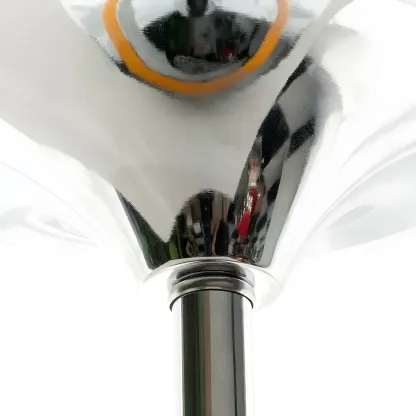 Simple Orange Globe Glass Table Lamp for Residential Image - 10