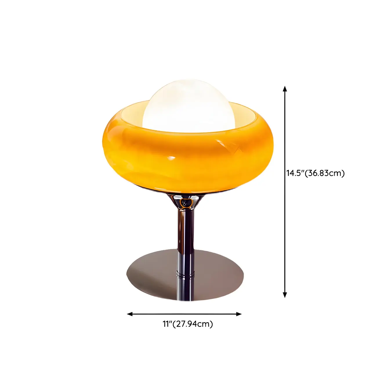 Simple Orange Globe Glass Table Lamp for Residential #size | homeyfad