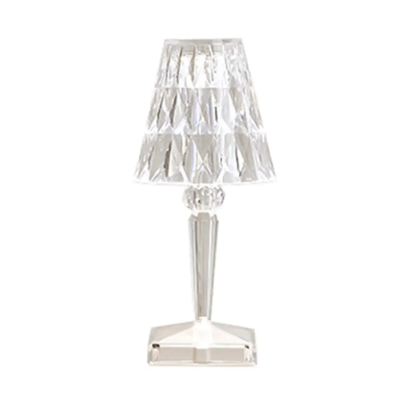 Glamorous Rechargeable Acrylic Table Lamp for Bedroom Image - 5