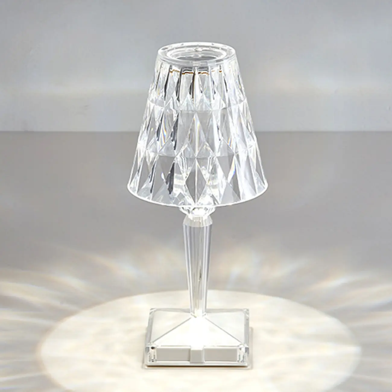 Glamorous Rechargeable Acrylic Table Lamp for Bedroom Image - 7 | homeyfad