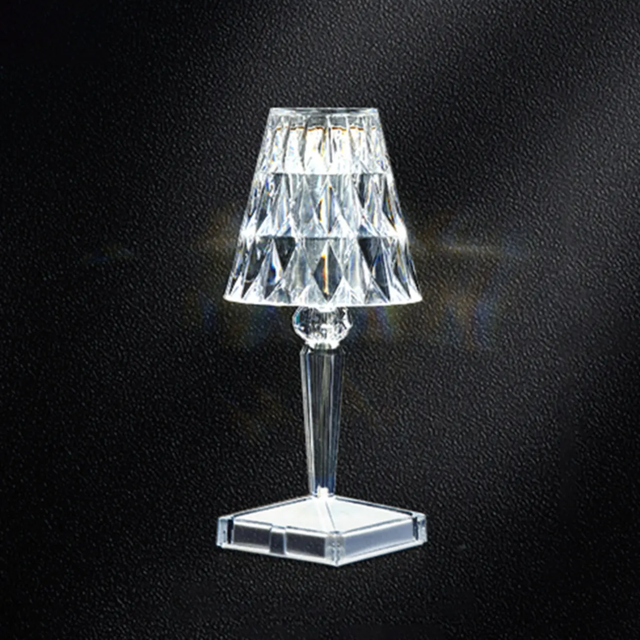 Glamorous Rechargeable Acrylic Table Lamp for Bedroom Image - 8 | homeyfad