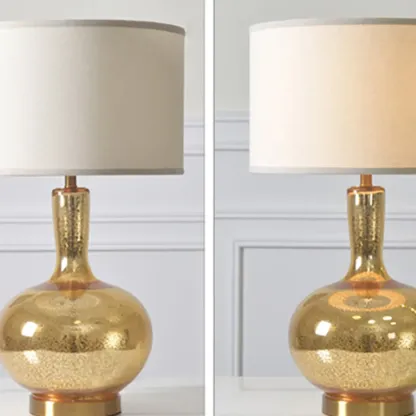 Contemporary Geometric Metal Table Lamp for Living Room Image - 7