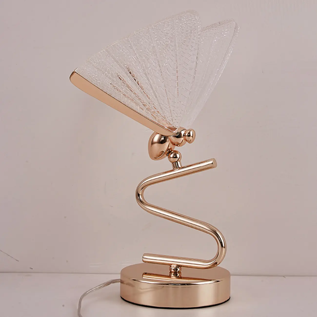 Glamorous Acrylic Butterfly Shape Gold Table Lamp for Residential Image - 6 | homeyfad