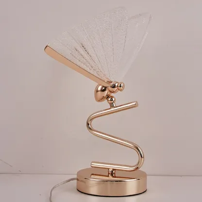 Glamorous Acrylic Butterfly Shape Gold Table Lamp for Residential Image - 6