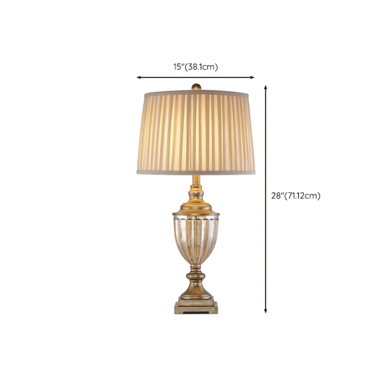 Classic Geometric Shade Gold Table Lamp for Residential #size | homeyfad