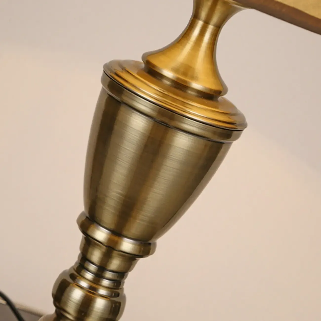 Luxury Brass Geometric Table Lamp Plug In Electric for Bedroom Image - 4