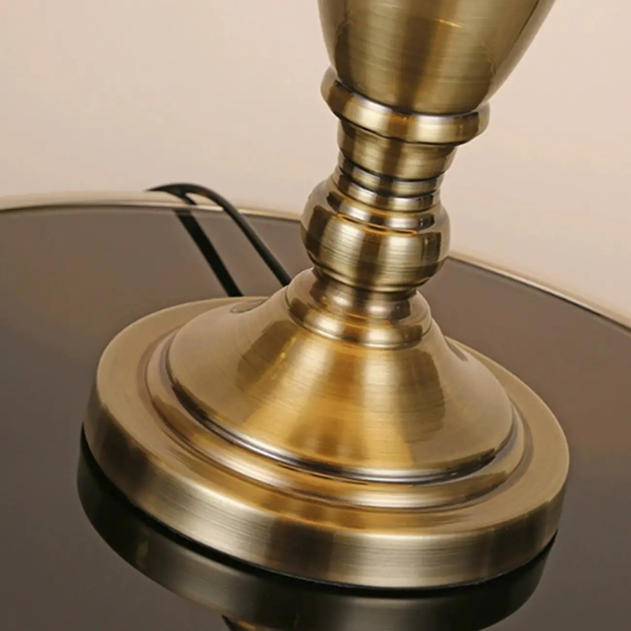 Luxury Brass Geometric Table Lamp Plug In Electric for Bedroom Image - 6 | homeyfad