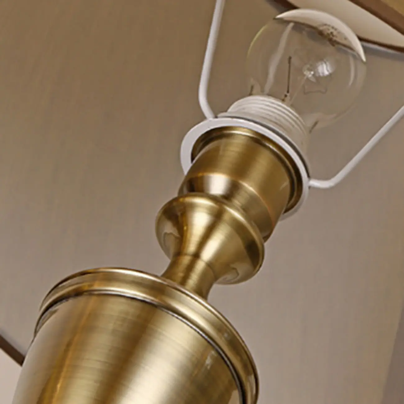 Luxury Brass Geometric Table Lamp Plug In Electric for Bedroom Image - 8 | homeyfad