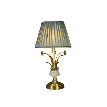 Classic Gold Geometric Table Lamp Plug In Electric for Bedroom Image - 5