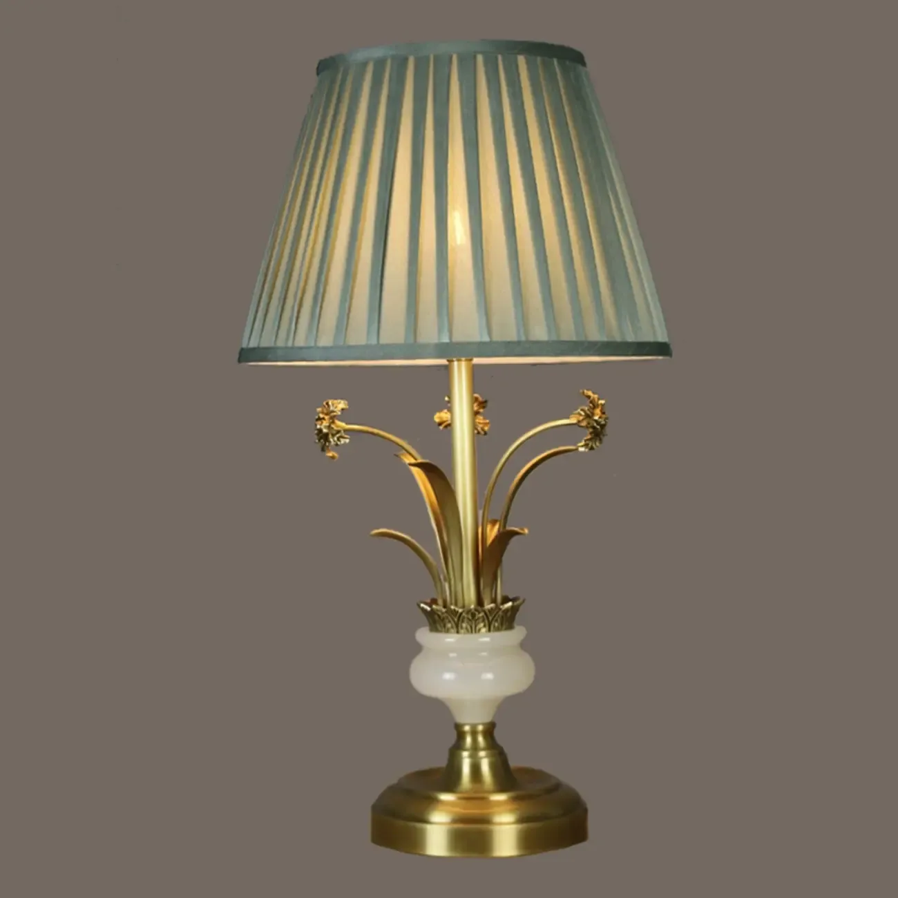 Classic Gold Geometric Table Lamp Plug In Electric for Bedroom Image - 6